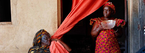 Two women looking at each other